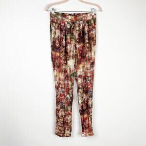2/$30 ZARA Abstract Print Pullon Pants XS Drawstring Elastic Waist Pockets #6085